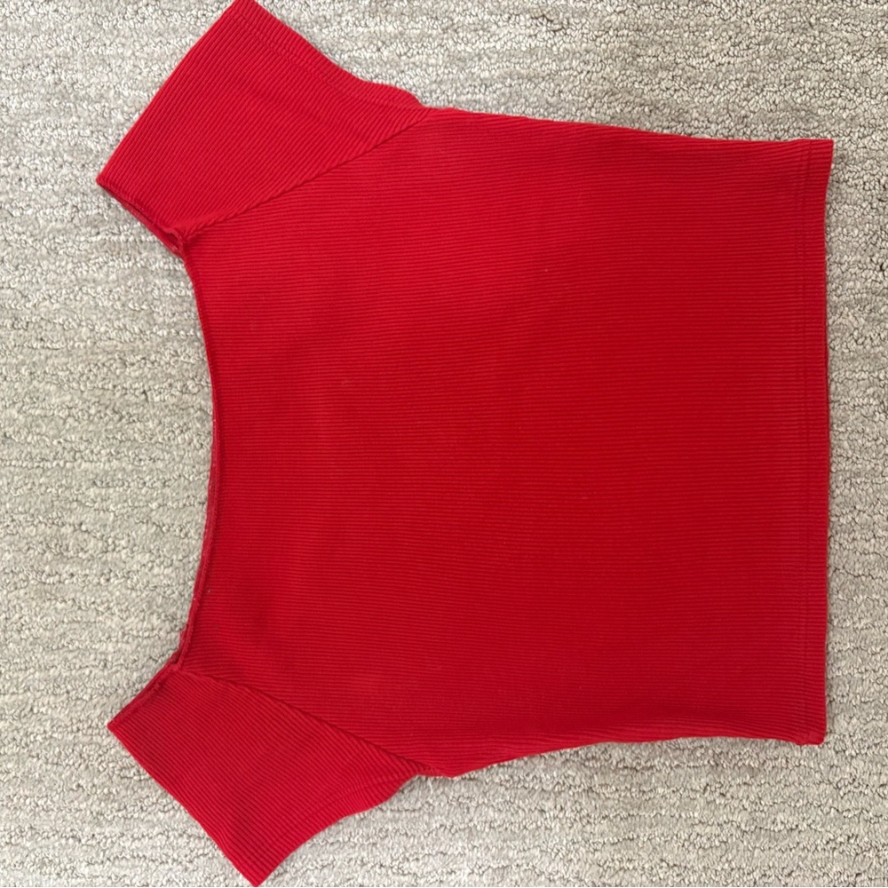 Brandy Melville red crop top .